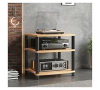 Estante AV, estante de alta fidelidad, estante de audio, estante estéreo, soporte multimedia de 3/4 niveles, gabinete de componentes de video, para vivir, juegos, sala de grabación