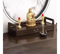 Estante budista de altar - Mesa de incienso para meditación con cajones, construcción de madera original para salas de estar y dormitorios, 42 x 25 x 16,5 cm