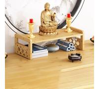 Estante budista para altar - Mesa de incienso de madera para meditación con cajones, ideal para salas de estar y dormitorios, 42 x 25 x 16,5 cm