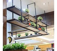 Estante colgante de madera maciza para colgar en la pared, soporte para botellas de vino de bar para encimera de cocina con partición de una sola palabra, soporte para flores