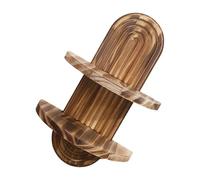 Estante colgante decorativo arqueado con diseño vintage de madera de mediados de siglo, soporte flotante para exhibición de plantas, baño, dormitorio