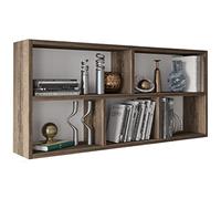 Estante colgante MATKAM TEO de aspecto moderno, ancho 113,6x alto 50 x fondo 25cm, estante de pared disponible en varios diseños, para estudio, salón, dormitorio o habitación (roble Grange retro loft)