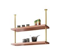 Estante colgante para decoración de techo, estante colgante de hierro forjado para bar, estante para vinos, estante de madera maciza de estilo retro con una palabra, soporte para flores para decoraci