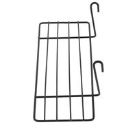 Estante Colgante para Loros Rejilla, Hierro Negro, Ganchos | Instalación Rápida sin Taladro, Soporte Estable, Uso Doble como Repisa Decorativa para Pared de Rejilla