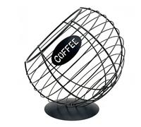 Estante compacto ahorro espacio Portavasos para mostrador, porta cápsulas de café, organizador de café de gran capacidad, organizador de estación de café, cesta de almacenamiento (Grey, One Size)