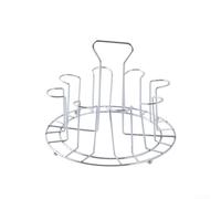 Estante compacto de acero inoxidable para tazas, diseño boca abajo para secado rápido, soporte de vidrio de capacidad 6/8 para bar en casa y encimera de cocina (8 bits-S)