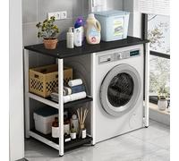 Estante compacto para lavadora de 3 niveles, estante de almacenamiento multifuncional, ideal para espacios pequeños, diseño elegante para lavandería