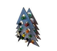 Estante compacto solución práctica Botellero De Vino De Madera En Forma De Árbol Elegante Y Práctico Con Diseño Hueco Circular Adecuado Para La Decoración Del Hogar De (Grey, 25.4 X 22.86cm)