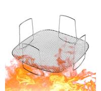 Estante cuadrado para freidora de aire, cesta de acero inoxidable resistente al calor, accesorios de parrilla para freidora de aire, estantes reutilizables de grado alimenticio para freidora de aire