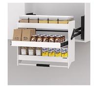 Estante De 3 Niveles Estante Abatible, Cesta Elevable, Organizador De Armario Extraíble, Altura Ajustable Especiero Para Colgar Para Cocina Trastero Balcón Armarios Superiores((LxWxH)62.2x25x45.2cm/24