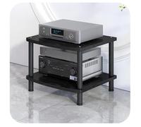 Estante de 4 niveles HiFi blanco para impresora y TV, 44 cm, elegante solución Nizat de madera para sala de estar, diseño moderno y muebles que ahorran espacio