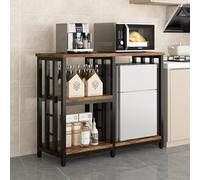 Estante de 4 niveles para cocinas con almacenamiento, mini soporte para nevera, mesa de horno microondas, armario de bar, soportes de acuario, estantes ajustables para cocina, sala de estar, oficina,