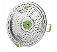 Estante de acero inoxidable con diseño plegable para un almacenamiento cómodo y vapor eficiente de múltiples tipos de alimentos (plateado2)