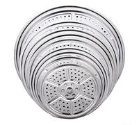 Estante de acero inoxidable para calderas grandes con múltiples compartimentos para cocinar al vapor verduras, pescado y más (24 cm)