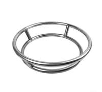 Estante de acero inoxidable para cocinar wok con construcción de dos niveles para mantener el equilibrio y la seguridad de los utensilios de cocina (28 cm)