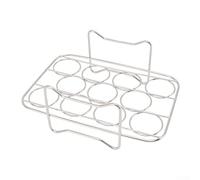 Estante de acero inoxidable para freidoras de doble cajón, soporte vertical para carne y verduras, 20 x 13,5 x 8 cm