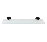Estante de acero inoxidable y cristal bosio negro
