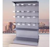 Estante de acero para alimentos con 4 Hoo - mercado Sto Solut para una visualización eficiente y nizat de productos, maximiza el espacio y mejora la visibilidad