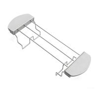 Estante de acero para tostadas de calentamiento de tostadas de enfriamiento de productos horneados para asar pequeños alimentos en la cocina o al aire libre (blanco recto)