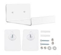 Estante de acrílico transparente para almacenamiento de pared, estante flotante para mostrar fotos de arte y pequeños artículos decorativos en dormitorio y sala de estar