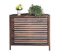 Estante de aire acondicionado para exteriores, recinto oculto de aire acondicionado, 110 x 50 x 145 cm, maceta decorativa para patios, persianas elegantes (85 x 35 x 75 cm)