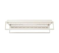 Estante de aire eléctrico, Tendedero de techo, Tendedero eléctrico | 130-215 cm, para balcón, baño, LED, mando a distancia, acero al carbono, aleación de aluminio, 35 kg, retráctil