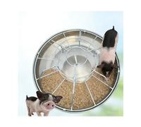 Estante de alimentación de ganado de acero inoxidable, comedero redondo separado para cabras, ovejas, caballos, comedero de animales de granja
