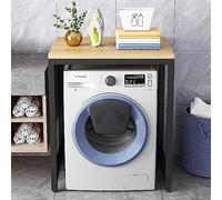 Estante de almacenamiento ajustable para lavadora, estante para ahorrar espacio para cocinas y baños pequeños, nizer independiente sobre la lavadora con ajuste de altura