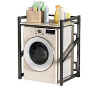 Estante de almacenamiento ajustable para lavadora y secadora, kit de apilamiento multifuncional con fuerte capacidad de carga, ahorro de espacio para uso doméstico