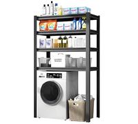 Estante de almacenamiento ajustable para lavadora y secadora, kit de apilamiento portátil para máquinas de lavandería, diseño que ahorra espacio, fácil instalación, perfecto para espacios pequeños y