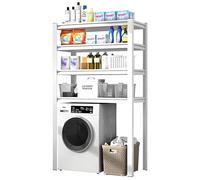 Estante de almacenamiento ajustable para lavadora y secadora, kit de apilamiento que ahorra espacio, fácil instalación para organización de lavandería