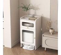 Estante de almacenamiento al vacío con puertas de vidrio y cajón, armario móvil para sala de estar y dormitorio, solución de almacenamiento multifuncional