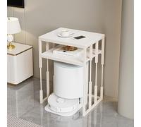 Estante de almacenamiento al vacío robot con mesa, estante de doble nivel para la entrada del hogar y la organización de la cocina