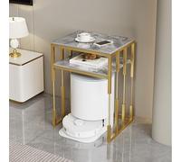 Estante de almacenamiento al vacío robot con mesa, estante de doble nivel para la entrada del hogar y la organización de la cocina