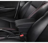 Estante de almacenamiento Caja De Reposabrazos Con Soporte Multifuncional, Cojín Suave PU, Accesorios Reequipamiento Interior Coche Para SX4 2011-2022(B3 Black white 3USB)