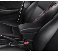 Estante de almacenamiento Caja De Reposabrazos Con Soporte Multifuncional, Cojín Suave PU, Accesorios Reequipamiento Interior Coche Para SX4 2011-2022(B2 Black line 3USB)