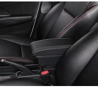 Estante de almacenamiento Caja De Reposabrazos Con Soporte Multifuncional, Cojín Suave PU, Accesorios Reequipamiento Interior Coche Para SX4 2011-2022(A3 Black white NO USB)