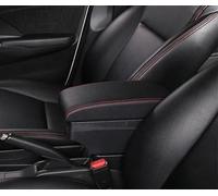 Estante de almacenamiento Caja De Reposabrazos Con Soporte Multifuncional, Cojín Suave PU, Accesorios Reequipamiento Interior Coche Para SX4 2011-2022(C1 Black red 7USB)