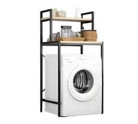 Estante de almacenamiento de 3 niveles sobre el inodoro, estante superior para ahorrar espacio, color negro, 57 pulgadas de alto, ideal para soluciones de almacenamiento de lavandería y baño