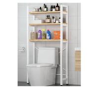Estante de almacenamiento de 3 niveles sobre el inodoro, estantes blancos independientes que ahorran espacio para un almacenamiento óptimo sobre el inodoro, ideal para baños pequeños