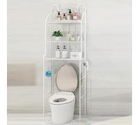 Estante de almacenamiento de 3 niveles sobre el inodoro, moderno estante de baño independiente, unidad esquinera que ahorra espacio, elegante estante de torre de baño, ideal para lavandería y