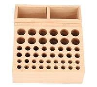 Estante de almacenamiento de 48 agujeros, caja de soporte para herramientas artesanales de cuero, soporte para herramientas DIY, estante de madera para estudio en casa
