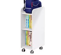 Estante De Almacenamiento De Artículos De Mochilas Escolares Estantería Móvil con Ruedas Estantería De Suelo Debajo del Escritorio del Dormitorio Estantería Sencilla Estudiantes(76 * 25 * 38cm)