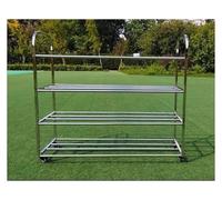Estante de almacenamiento de baloncesto de 4 niveles, soporte grande para pelotas de garaje con capacidad para 40 pelotas de baloncesto n.º 5, diseño duradero y ahorra espacio