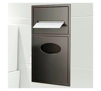 Estante de almacenamiento de baño de acero inoxidable | Soporte empotrado para papel higiénico y papelera | Alcoba integrada para cocina, sala de estar, dormitorio, hotel