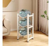 Estante de almacenamiento de botellas de agua de 5 niveles, soporte de acero al carbono para jarras de 5 galones, diseño que ahorra espacio para cocina, oficina y sala de estar