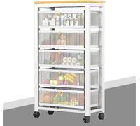 Estante de almacenamiento de cocina con estantes giratorios para ahorrar espacio, diseño ajustable de varios niveles, ideal para despensa, encimera o armario