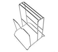 Estante de almacenamiento de cocina de acero inoxidable, gran capacidad, 15.6 x 15.6 x 8.8 pulgadas, organizador de tapa de cubiertos para encimera, resistente al óxido y diseño moderno