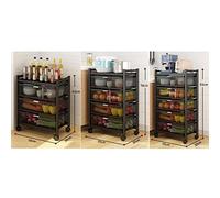 Estante de almacenamiento de cocina, estante de almacenamiento multicapa, carrito de almacenamiento, suministros para el hogar, vegetales completos, multifuncionales, estantes de almacenamiento para