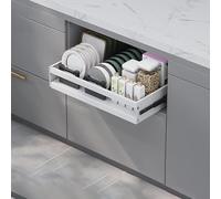 Estante de almacenamiento de cocina extraíble, organizador de cajones extensible para despensa, instalación sin taladros, solución de ahorro de espacio para cocina y sala de estar